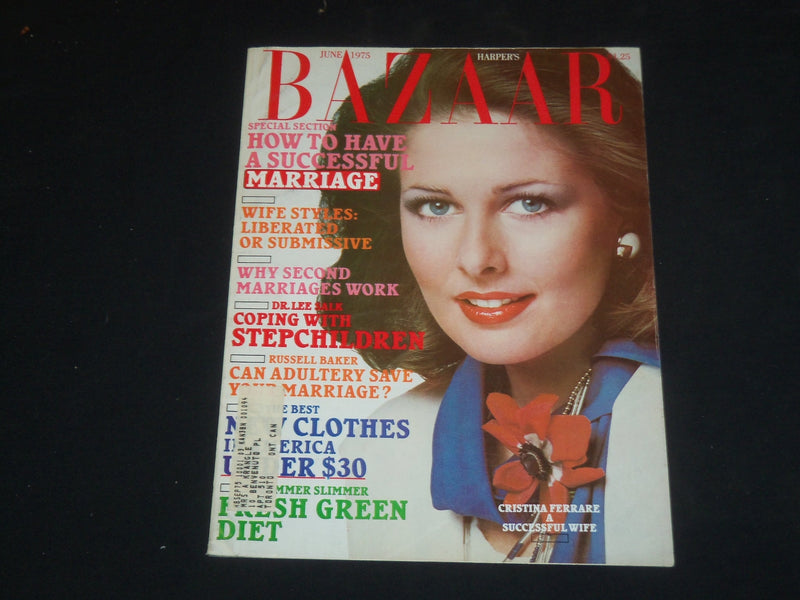 1975 JUNE HARPER'S BAZAAR MAGAZINE - CRISTINA FERRARE COVER - SP 4295