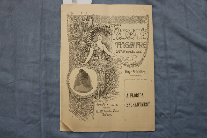 1896 NOVEMBER 9 A FLORIDA ENCHANTMENT - HOYT'S THEATRE PROGRAM - K 2612