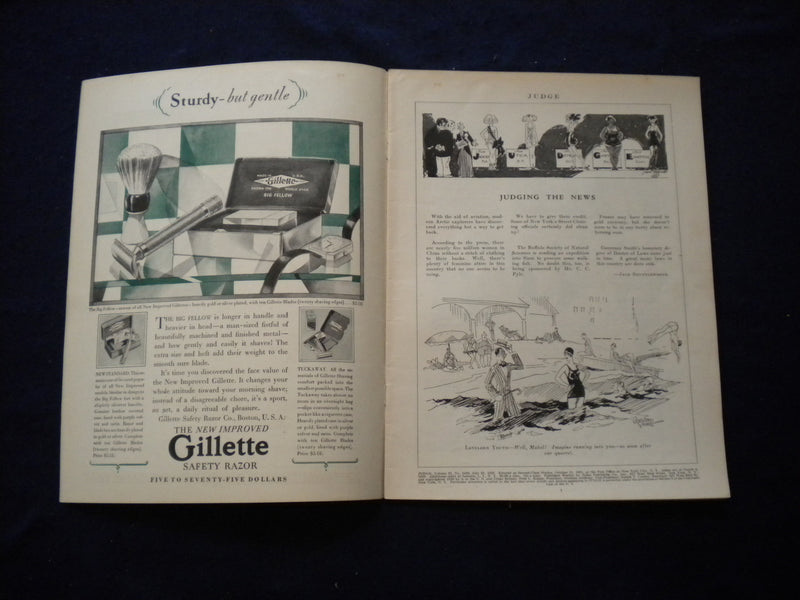 1928 JULY 28 JUDGE MAGAZINE - DR. SEUSS ILLUSTRATIONS - A BATHING GIRL - B 436Y