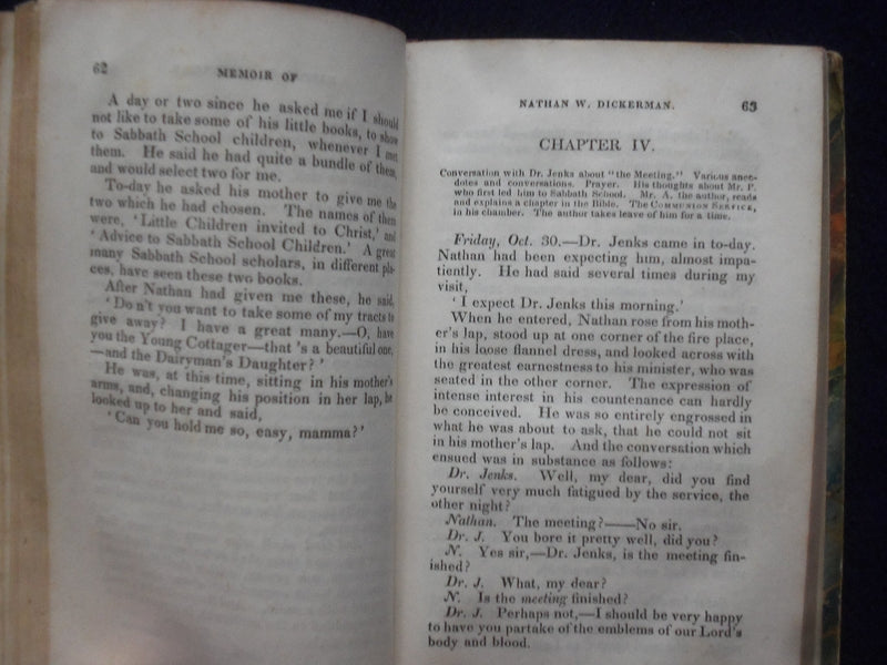 1830 MEMOIR OF NATHAN W. DICKERMAN HARDCOVER BOOK - K 211