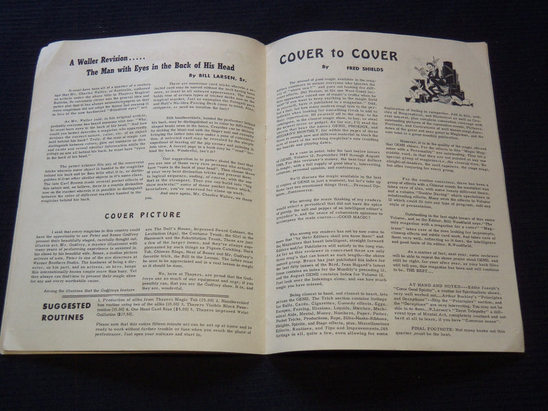 1948 FALL THAYERSS MAGICAL BULLETIN VOLUME 13 ISSUE NO. 2 - GODFREY - SP 3253M