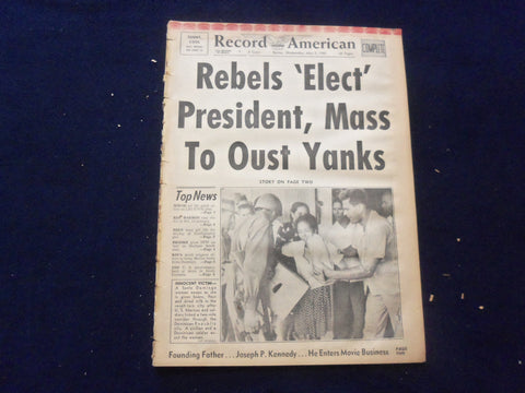 1965 MAY 5 BOSTON RECORD AMERICAN NEWSPAPER - REBELS 'ELECT' PRESIDENT - NP 6282