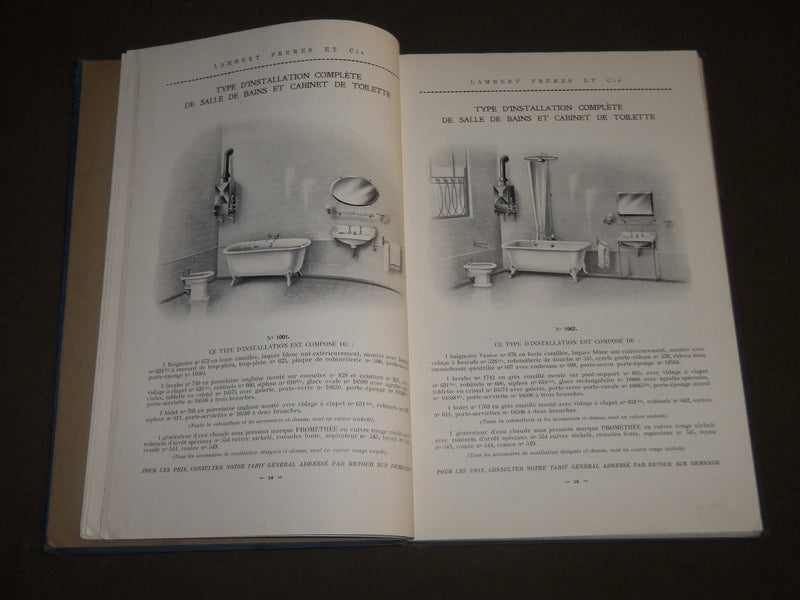 1926 LAMBERT FRERES & CIE APPAREILS SANITAIRES FRENCH CATALOGUE - FR 353