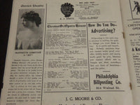 1908 SEPTEMBER PLAYS AND PLAYERS IN PHILADELPHIA THEATRE PROGRAM - J 2390