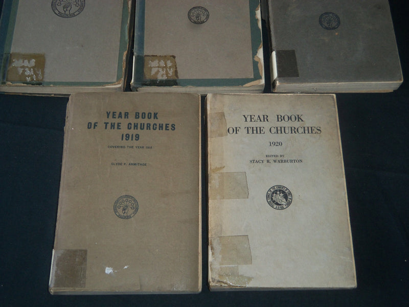 1916-1920 YEARBOOK OF THE CHURCHES FEDERAL COUNCIL LOT OF 5 - O 307