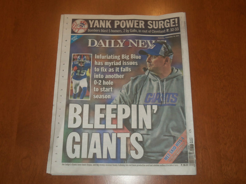 2021 SEPTEMBER 18 NEW YORK DAILY NEWS NEWSPAPER -TX TOURISTS BEAT HOSTESS VAX ID