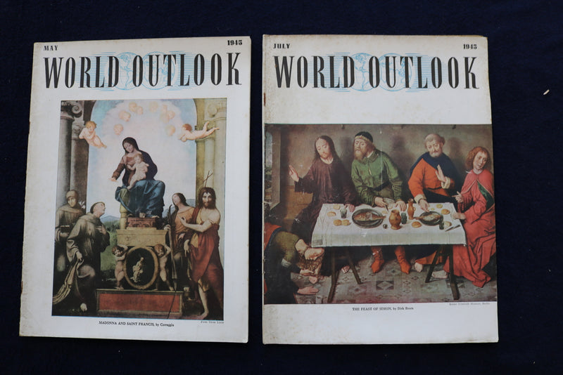 1945 WORLD OUTLOOK MAGAZINE - LOT OF 6 - O 3424