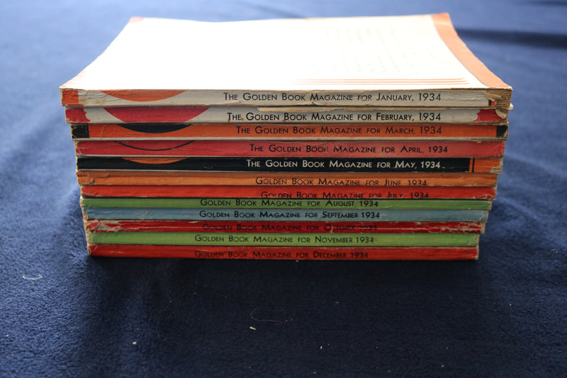 1934 THE GOLDEN BOOK MAGAZINE - COMPLETE YEAR - LOT OF 12 - O 3455