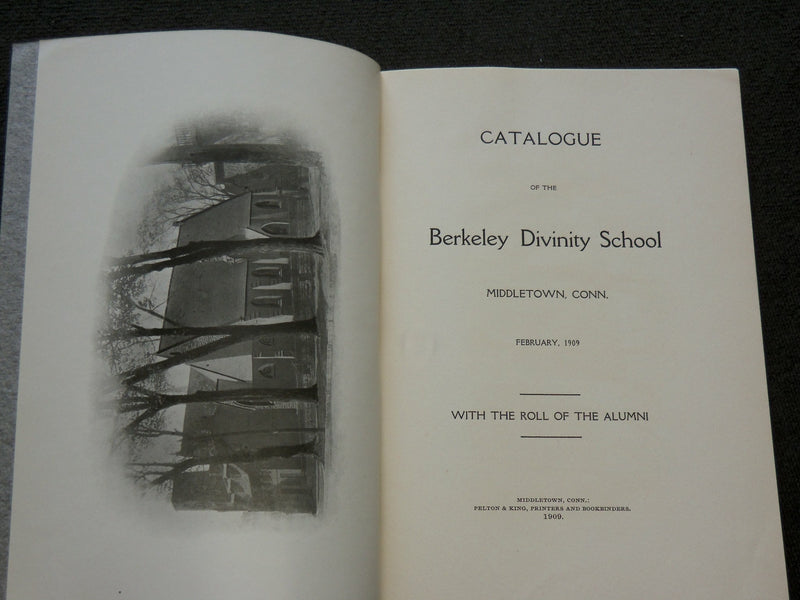 1909 BERKELEY DIVINITY SCHOOL CATALOGUE - MIDDLETOWN, CONNECTICUT - J 6192
