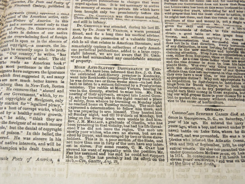 1857 SEPTEMBER 5 NEW YORK WEEKLY TIMES NEWSPAPER - POLITICS IN KANSAS - NP 8972