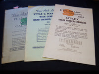 1944-1958 TRU-ART LINE HANGERS CALENDAR SAMPLE SHEETS BOOK LOT OF 3 - C 17
