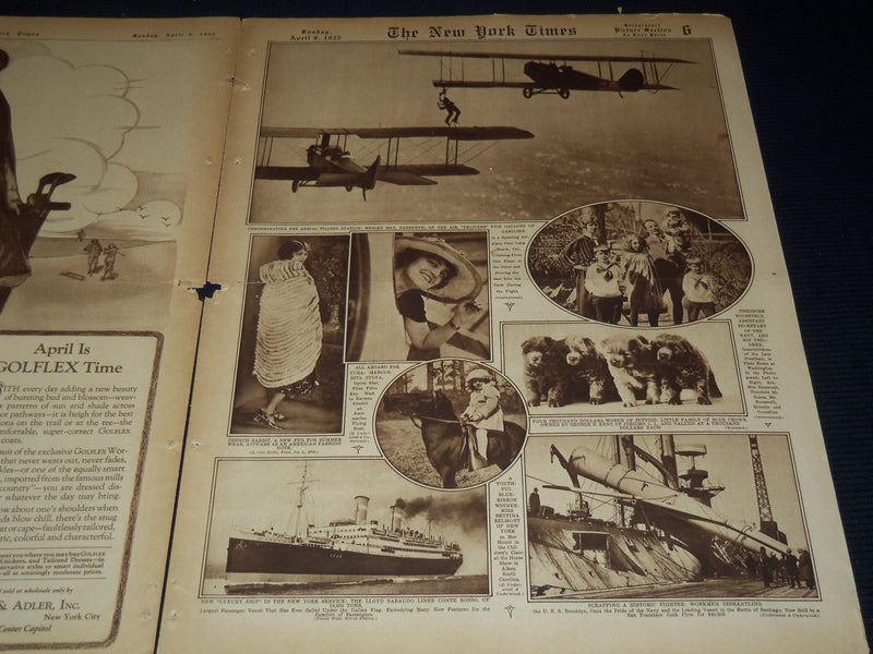 1922 MARCH 5 NEW YORK TIMES PICTURE SECTION - MACARTHUR - NICE PHOTOS - NT 9480