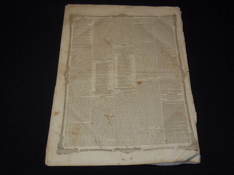 1852 OCTOBER 30 BOSTON CULTIVATOR NEWSPAPER - DANIEL WEBSTER DEATH - NP 4502B