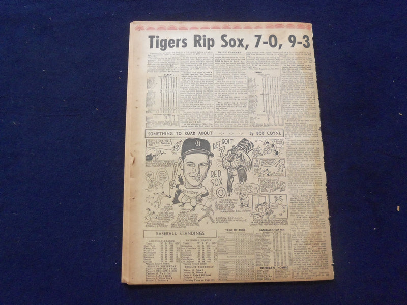 1958 JUNE 12 BOSTON RECORD AMERICAN NEWSPAPER-HUB THUG BOUND AND SLAIN - NP 6273