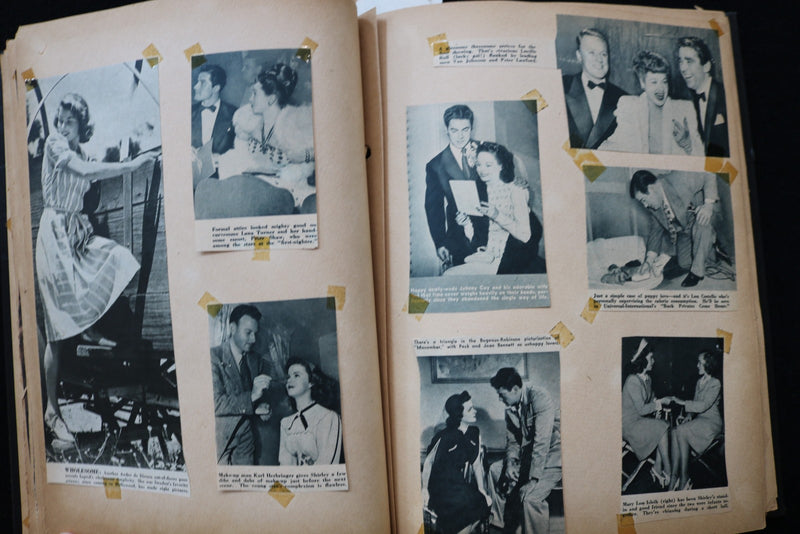 1940'S MOVIE STARS SCRAPBOOK - INGRID BERGMAN - SHIRLEY TEMPLE - E 24929