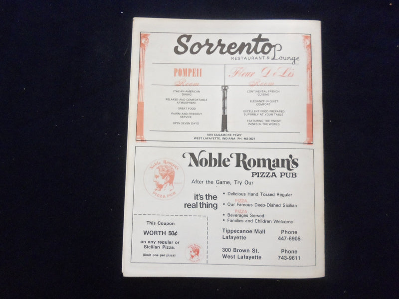1976 JAN 10 COLLEGE BASKETBALL PROGRAM -PURDUE UNIV VS. UNIV WISCONSIN- SP 1533O