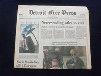 1996 MAR 19 DETROIT FREE PRESS NEWSPAPER- MANILA DISCO FIRE KILLS 135 - NP 7274