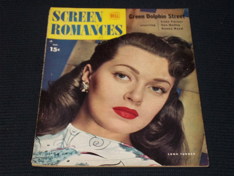 1947 OCTOBER SCREEN ROMANCES MAGAZINE - LANA TURNER COVER - E 16608