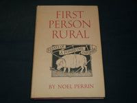 1979 FIRST PERSON RURAL HARDCOVER BOOK BY NOEL PERRIN - KD 2755U
