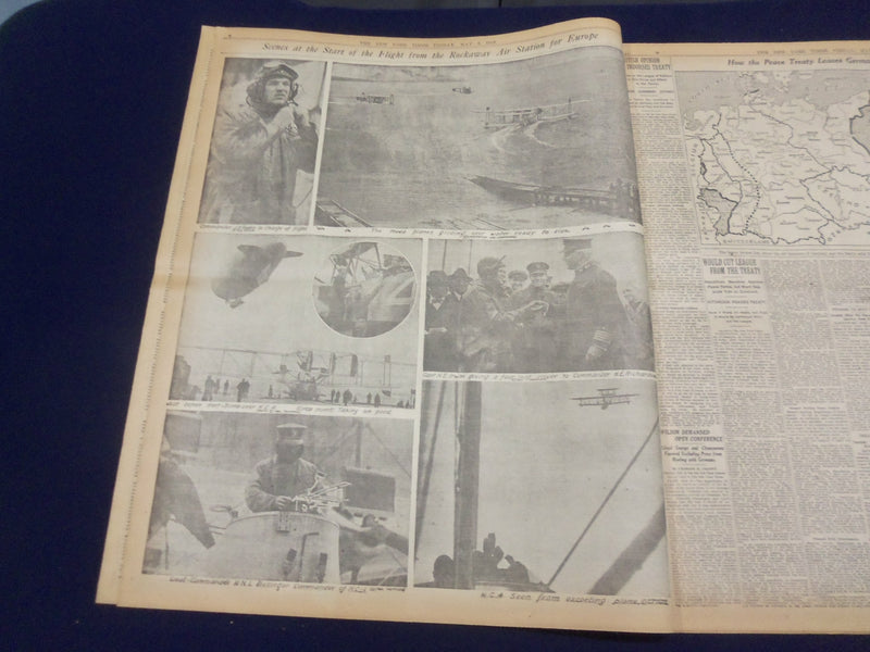 1919 MAY 9 NEW YORK TIMES - TRANSOCEAN FLIERS REACH HALIFAX - NT 9242