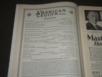1926 JULY THE AMERICAN LEGION MAGAZINE - NICE COVER - ST 4873