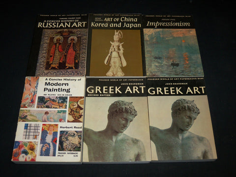1963-1975 PRAEGER WORLD OF ART SOFTCOVER BOOK LOT OF 10 - KD 3409Q