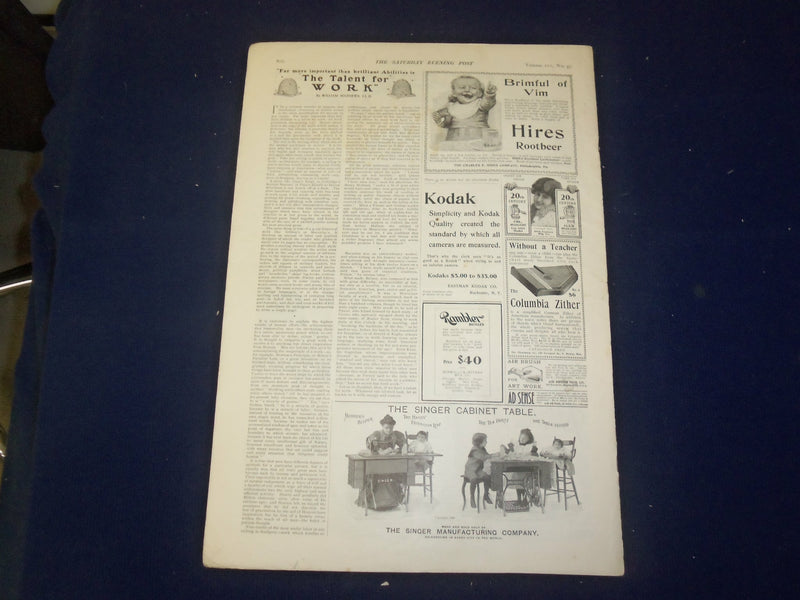 1899 JUNE 10 THE SATURDAY EVENING POST MAGAZINE - NICE ILLUSTRATIONS - B 6706