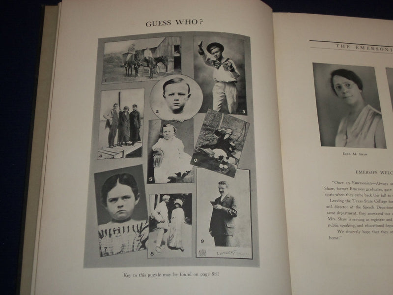 1931-1932 EMERSONIAN EMERSON COLLEGE YEARBOOK LOT OF 2 - BOSTON MA - YB 862
