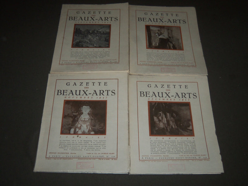 1937 GAZETTE DES BEAUX-ARTS FRENCH MAGAZINE LOT OF 10 - COMPLETE YEAR - O 3037
