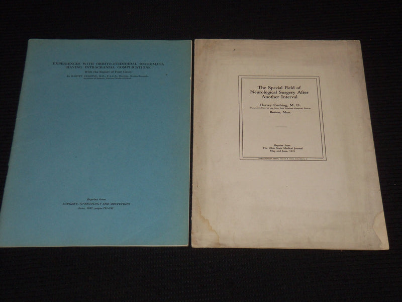 1920'S HARVEY CUSHING M. D. REPORTS LOT OF 4 PIECES - K 3386