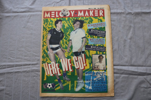 1986 MAY 31 MELODY MAKER NEWSPAPER - WORLD CUP - HERE WE GO! COVER - NP 9294