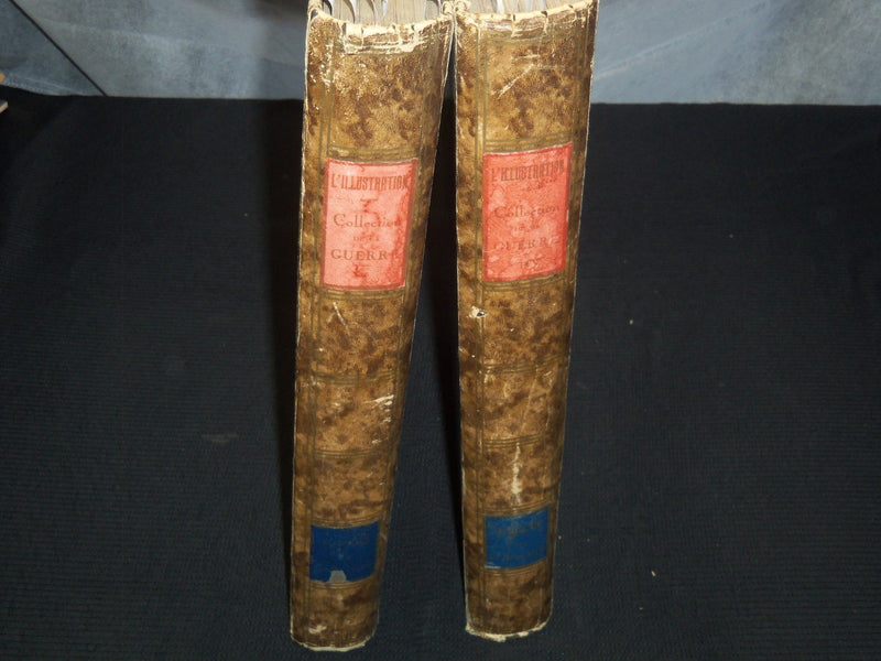 1916 L'ILLUSTRATION FRENCH MAGAZINE BOUND VOLUME SET OF 2 - FULL YEAR - LA GUERR