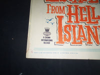 1964 ESCAPE FROM HELL ISLAND 1/2 SHEET MOVIE POSTER - MARK STEVENS - P 454