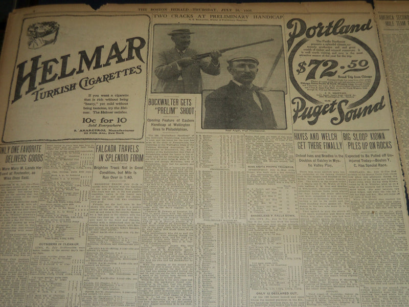 1908 JULY 16 THE BOSTON HERALD - SWEDISH ATHLETES TAKE TWO FIRSTS - BH 322