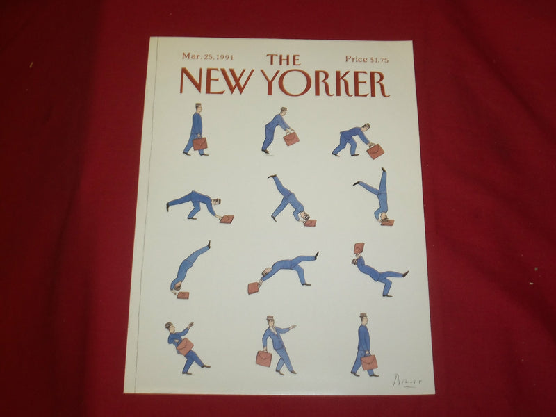 1991 MARCH 25 NEW YORKER MAGAZINE FRONT COVER ONLY - GREAT ART FOR FRAMING