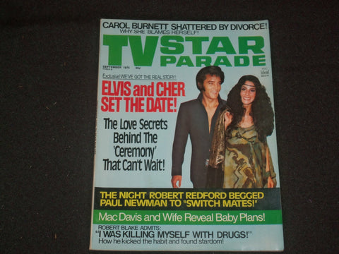 1975 SEPTEMBER TV STAR PARADE MAGAZINE - ELVIS PRESLEY- CHER - ST 6284
