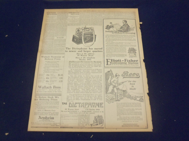 1917 JULY 9 NEW YORK TIMES - WILSON PROCLAIMS EXPORT CONTROL - NT 9299