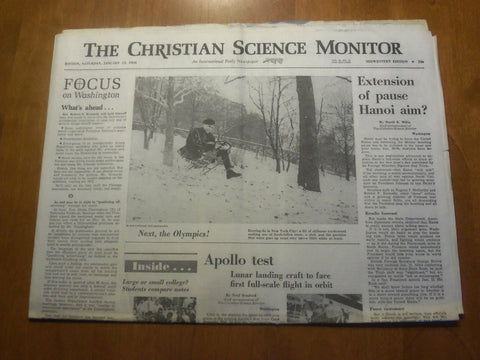 1968 JAN 13 THE CHRISTIAN SCIENCE MONITOR-EXTENSION OF PAUSE HANOI AIM?- NP 4624