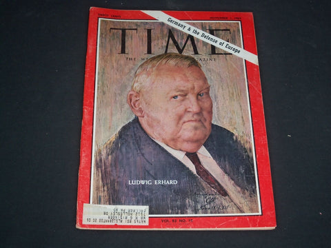 1963 NOVEMBER 1 TIME MAGAZINE - LUDWIG ERHARD - T 1953