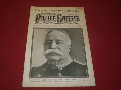 1917 FEBRUARY 3 THE NATIONAL POLICE GAZETTE MAGAZINE - GEORGE DEWEY - B 5765