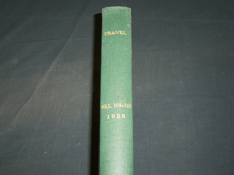 1958 JANUARY-DECEMBER TRAVEL MAGAZINE BOUND VOLUME - GREAT COVERS - KD 6000