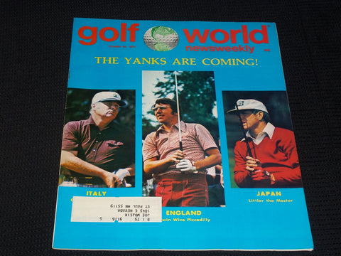 1974 OCTOBER 25 GOLF WORLD MAGAZINE - THE YANKS FRONT COVER - E 6195