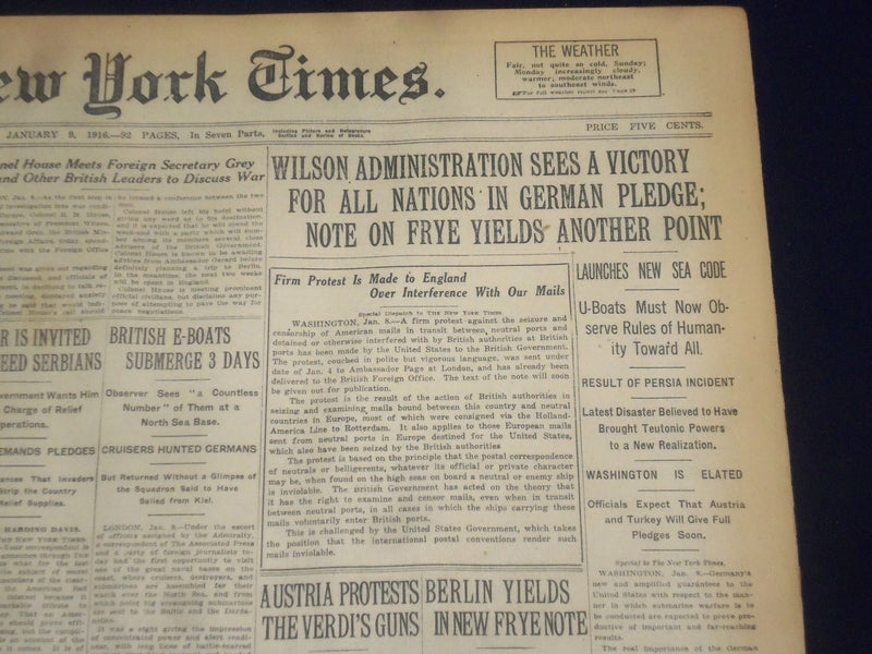 1916 JANUARY 9 NEW YORK TIMES - NEW HAVEN JURORS STILL DEADLOCKED - NT 9056