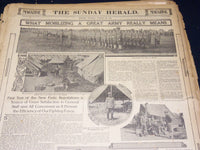 1910-1911 BOSTON HERALD SUNDAY MAGAZINE SECTIONS LOT OF 28 - NICE PHOTOS - UP 93