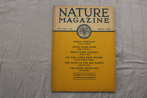 1935 MARCH NATURE MAGAZINE - F 255T