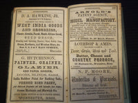 1854 WORCESTER ALMANAC DIRECTORY AND BUSINESS ADVERTISER - HENRY HOWLAND- J 9285