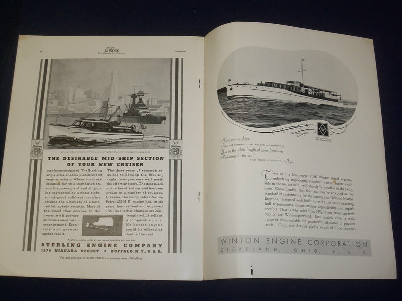1935 DECEMBER THE RUDDER MAGAZINE - OFF THE COAST OF MAINE - B 6676