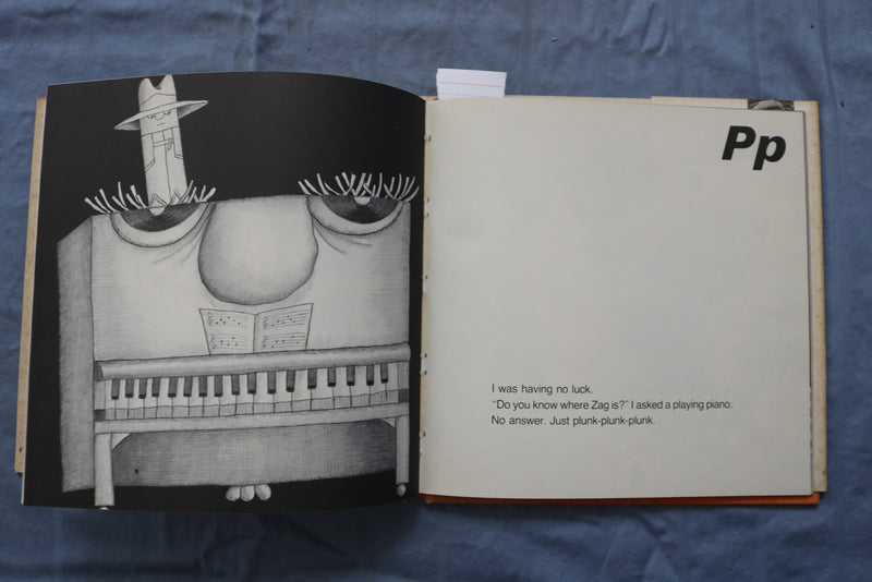 1976 ZAG - A SEARCH THROUGH THE ALPHABET HARDCOVER BOOK BY ROBERT TALLON- K 668