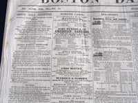 1860 JULY 18 BOSTON DAILY ADVERTISER NEWSPAPER - HARVARD COMMENCEMENT - NP 4172