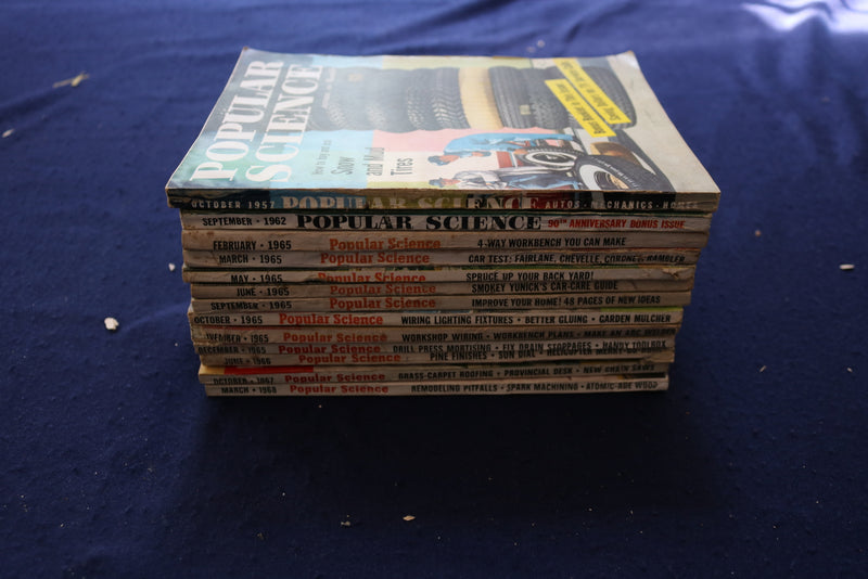 1957-1968 POPULAR SCIENCE MAGAZINE - LOT OF 13 - O 3350